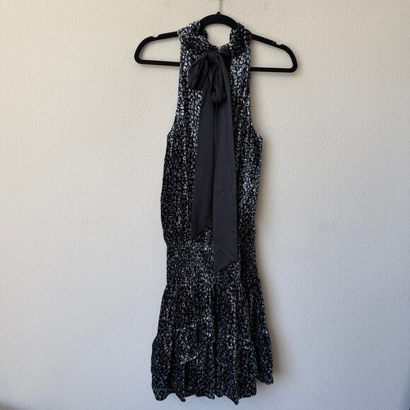 NWT NEW Ramy Brook Evangeline Velvet Leopard Print Dress Size M - Picture 2 of 7